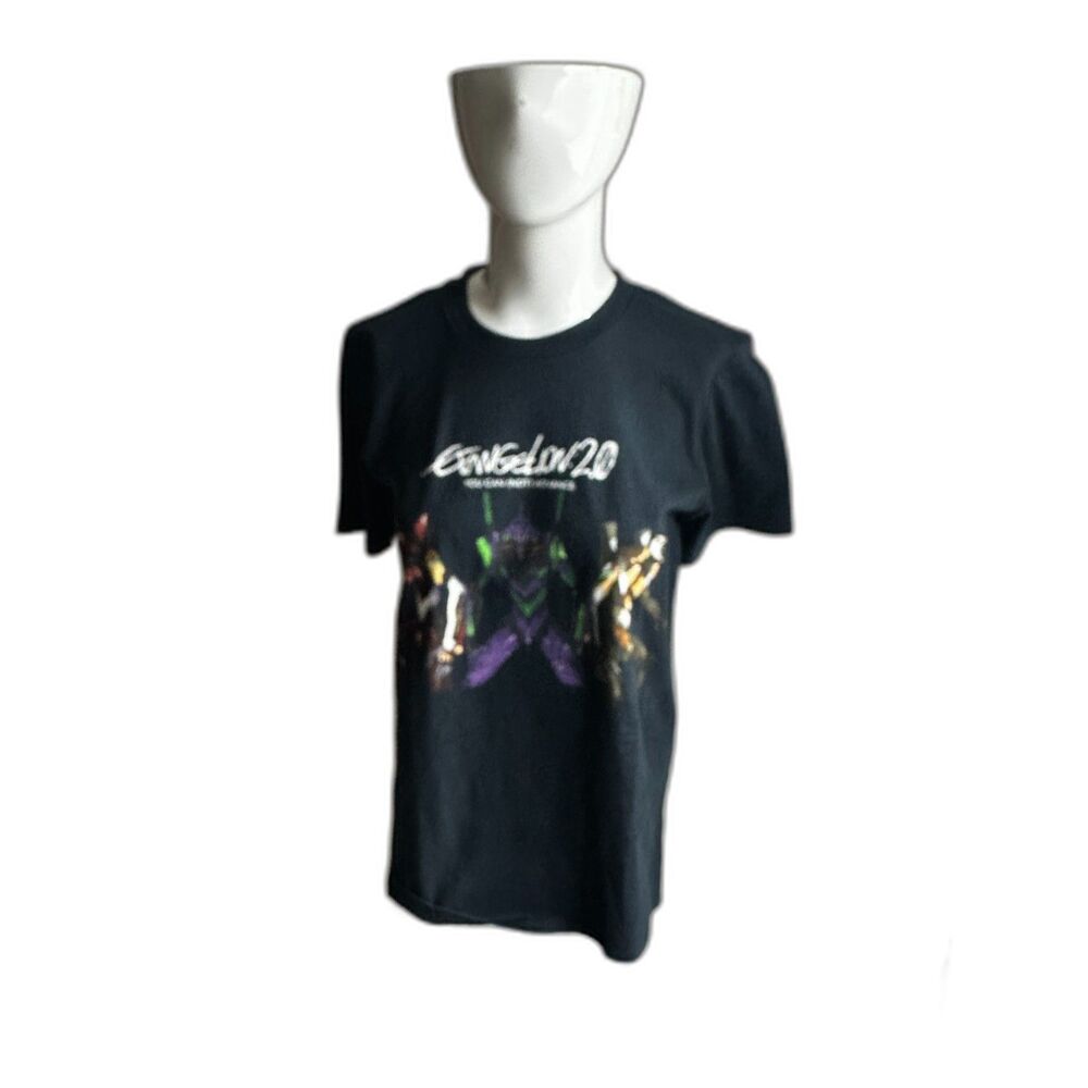 Evangelion 2.0 Anime T-Shirt Graphic Logo Robots Crew Neck Size S Cotton NWT